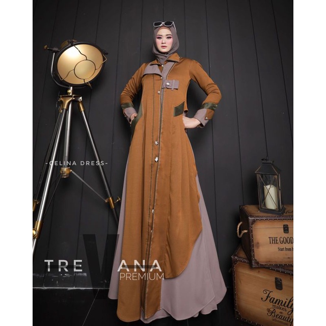 Celina Dress ORI by Trevana / Gamis Set Syar'i / Gamis Pesta / Dress Muslimah / Baju Syar'i Terbaru / Gamis Pesta Mewah / Fashion Muslimah Branded-3
