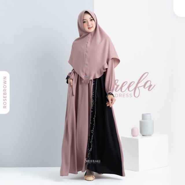Reefa dress by Shieraki Indonesia, Gamis dua warna cantik, busui