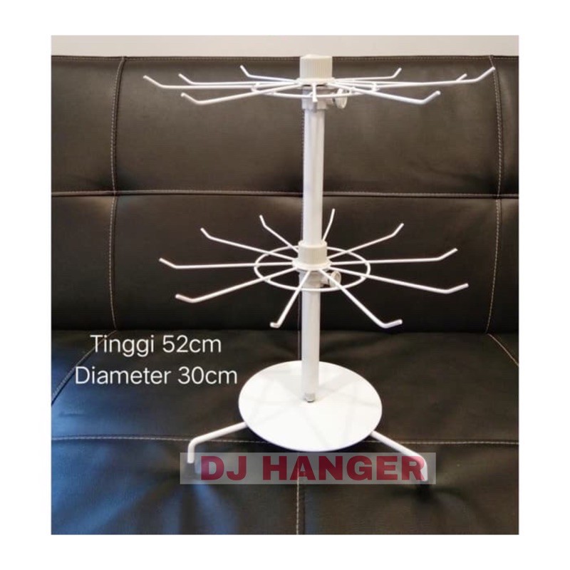 Rak Display Putar Matahari 2 Susun Besi Kuat Tebal Display