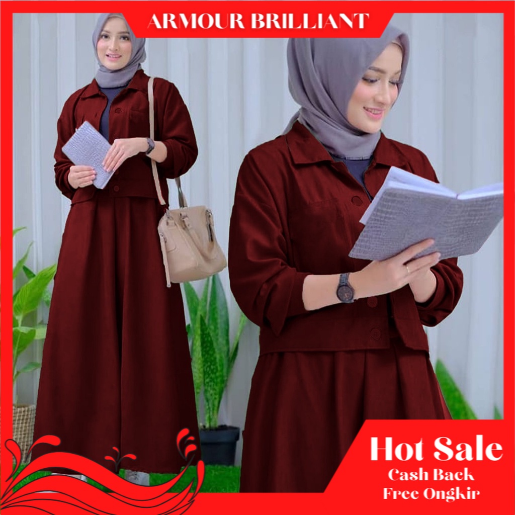 SETELAN WANITA MUSLIM TERBARU-STELAN BAJU DAN ROK WANITA WANITA JUMBO-SET OOTD JUMBO