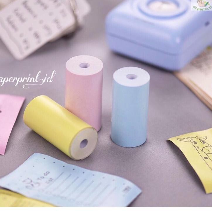 

TTA KERTAS PAPERANG PERIPAGE Thermal Warna non Sticker EDC PANDA Printer Mini Bluetooth tanpa Tinta