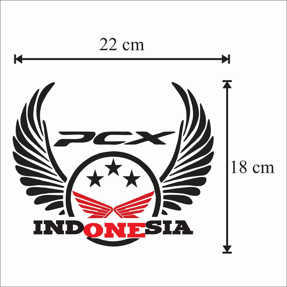 Stiker Motor Visor Nmax Pcx Lexi Adv Stiker Cutting Logo PCX 2 Warna