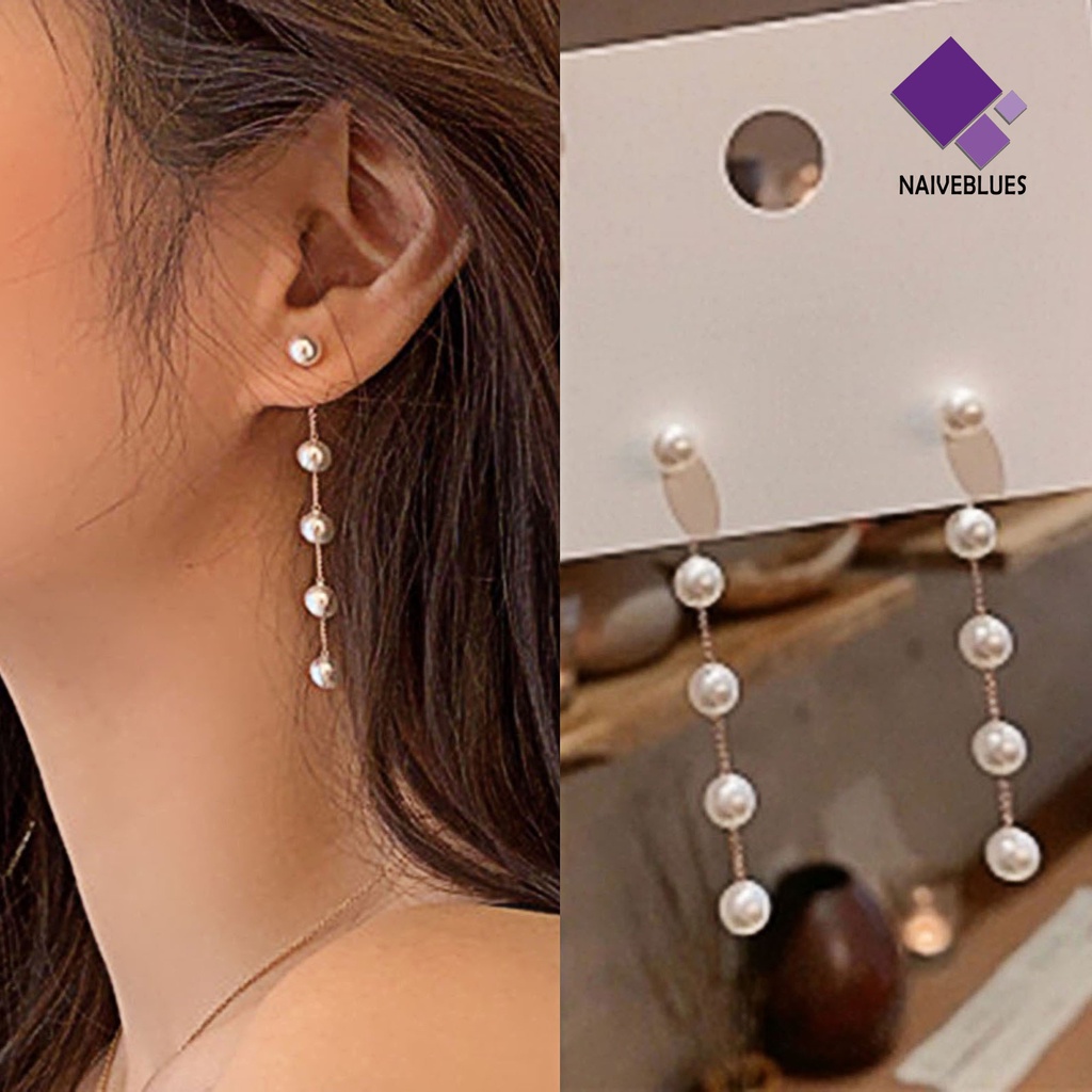 Anting Stud Rumbai Mutiara Tiruan Untuk Wanita