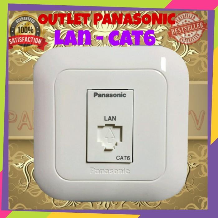 OUTLET DATA CAT6 PANASONIC +FRAME STOPKONTAK RJ45 CAT6