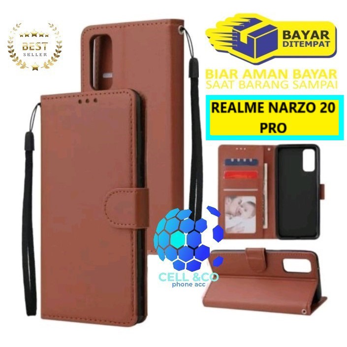 Flip cover REALME NARZO 20 PRO Flip case buka tutup kesing hp casing hp case Premium leather wallet