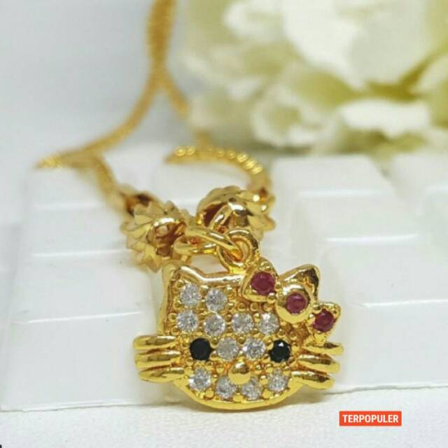 Kalung anak motif hello kitty gold xuping