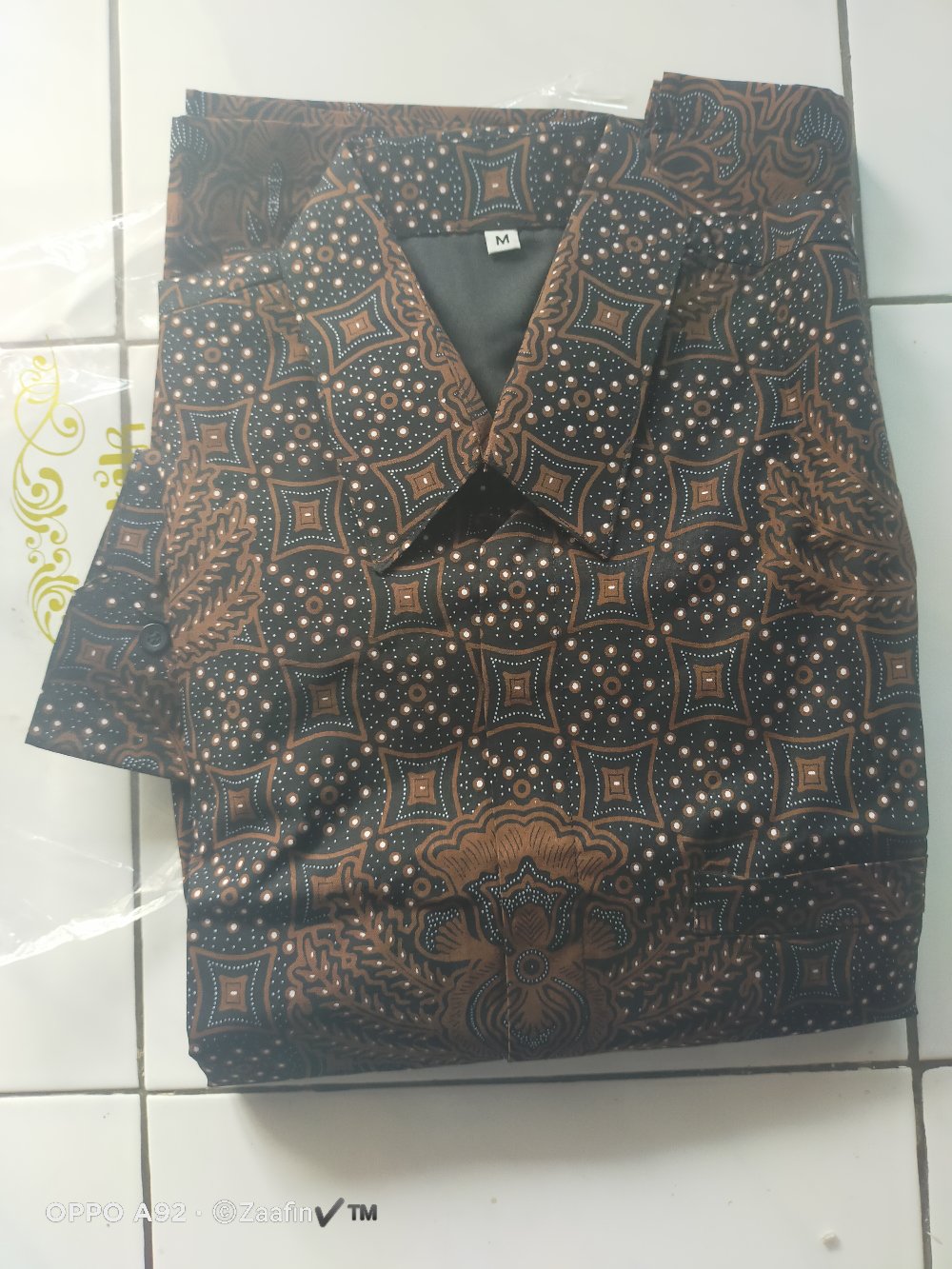 Batik Pari Coklat Kemeja Batik Asmara Lengan Panjang Full Furing