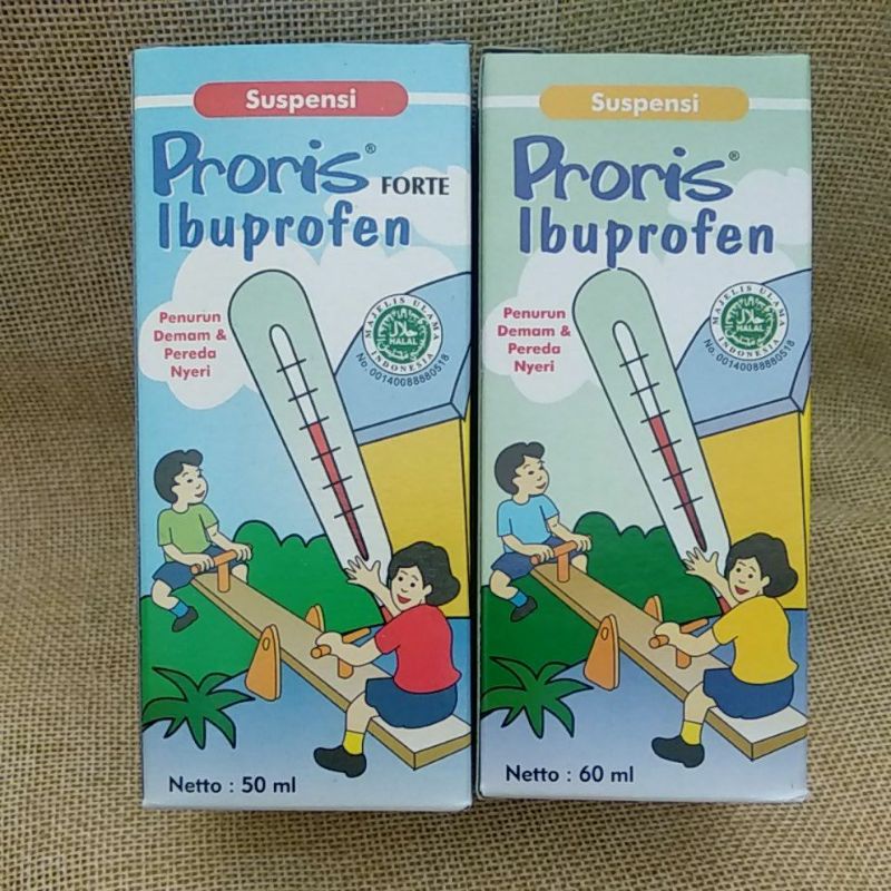 proris syrup (hijau) & proris syrup forte (biru) 60 ml