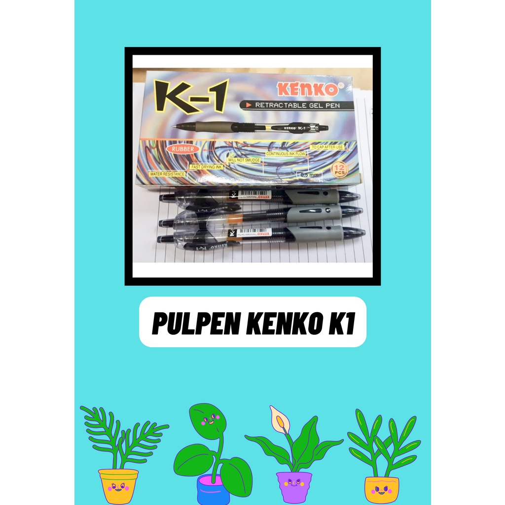 

Pulpen k1 kenko 0.5 hitam 1pak isi 12pc - Hitam