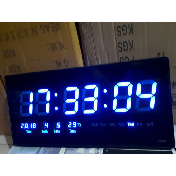 Jam Dinding Digital Led Biru TNT 4800