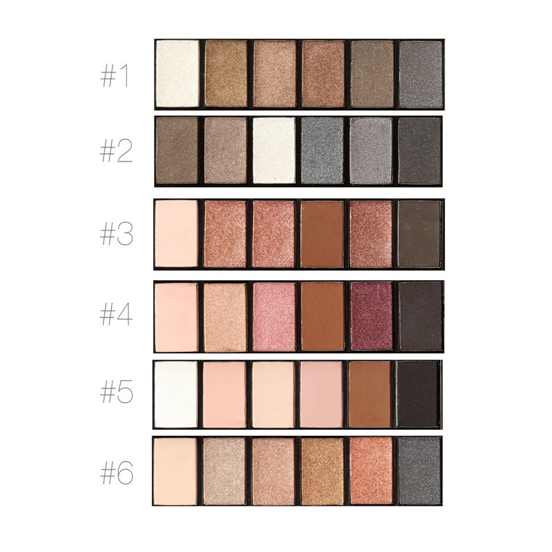 FOCALLURE 6 Colors Glamorous Smokey Eyeshadow Palette