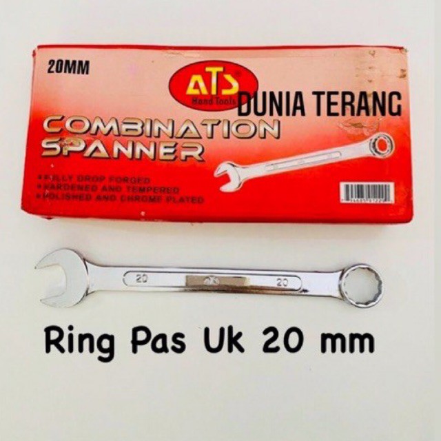 Kunci Ring Pas ATS 20 mm - Kunci Kombinasi 20mm - Combination Spanner