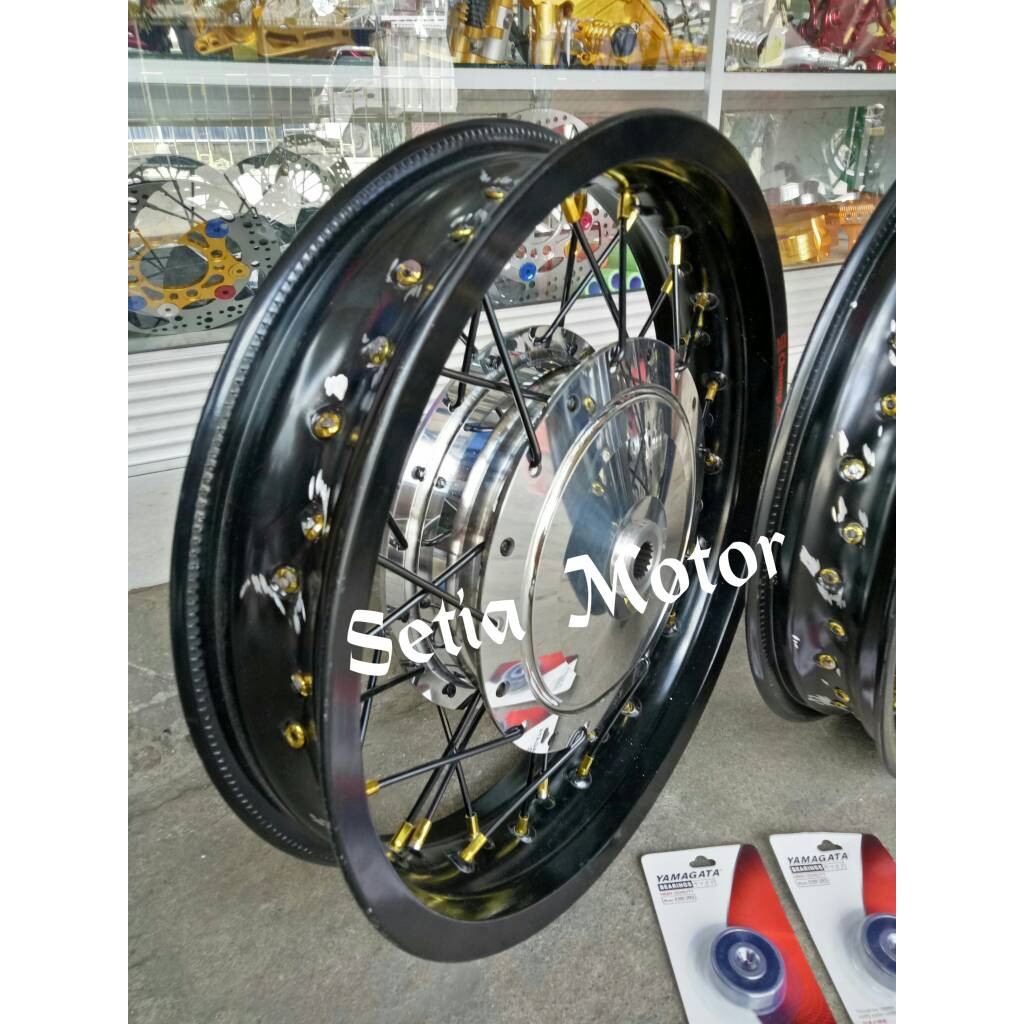#9912 Velg Jari Jari Ring 14 Tapak Lebar Motor Nmax / Pcx 150 Sepaket Bonus