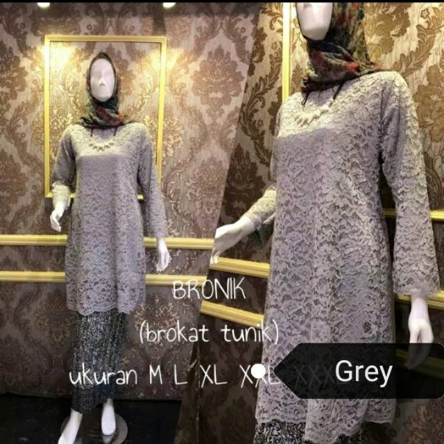 SET KEBAYA TUNIK BROKAT/KEBAYA TUNIK/TUNIK LEBAY/BRONIK/ATASAN KEBAYA/ROK TERLARIS/REAL PICT/TERBARU