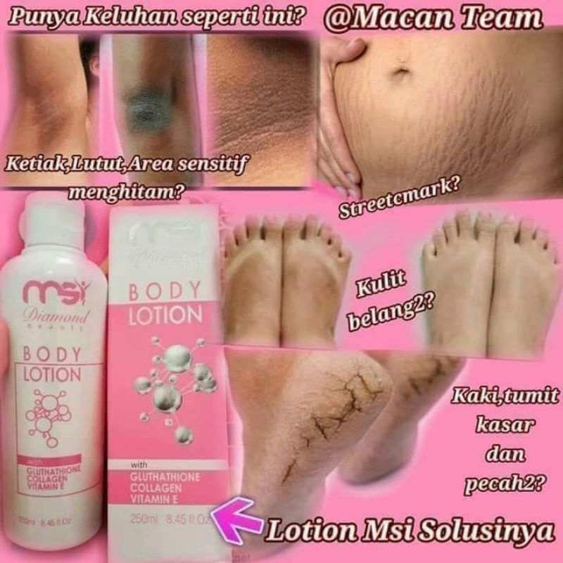 Original hb msi lotion diamond original pencerah 100%