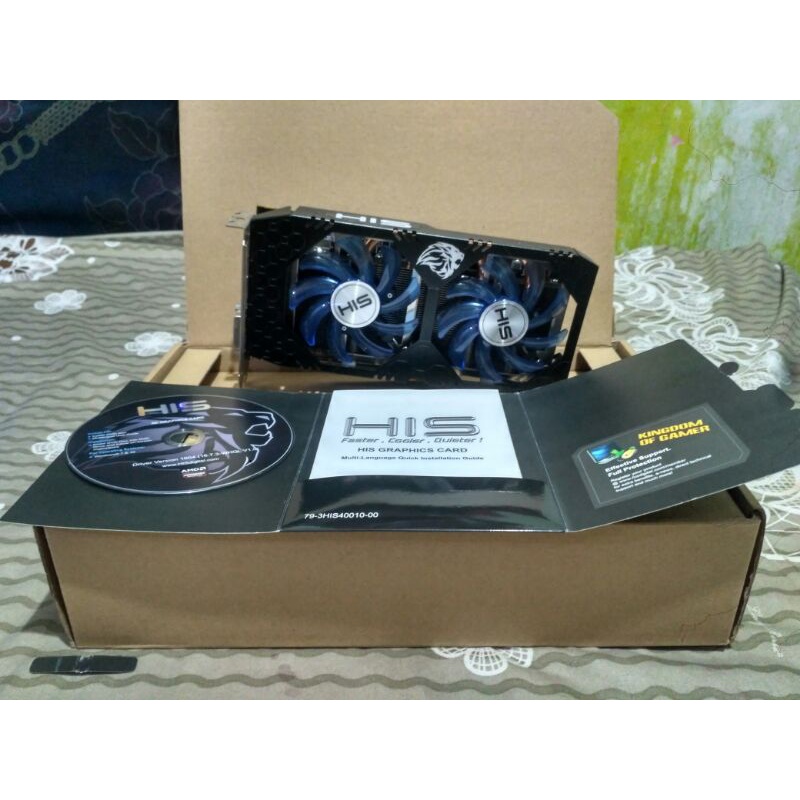 VGA AMD RX 470 4GB GDDR5 256 BIT RADEON HIS NORMAL MULUS FULLSET NOT GTX RTX NVIDIA EX GAMING