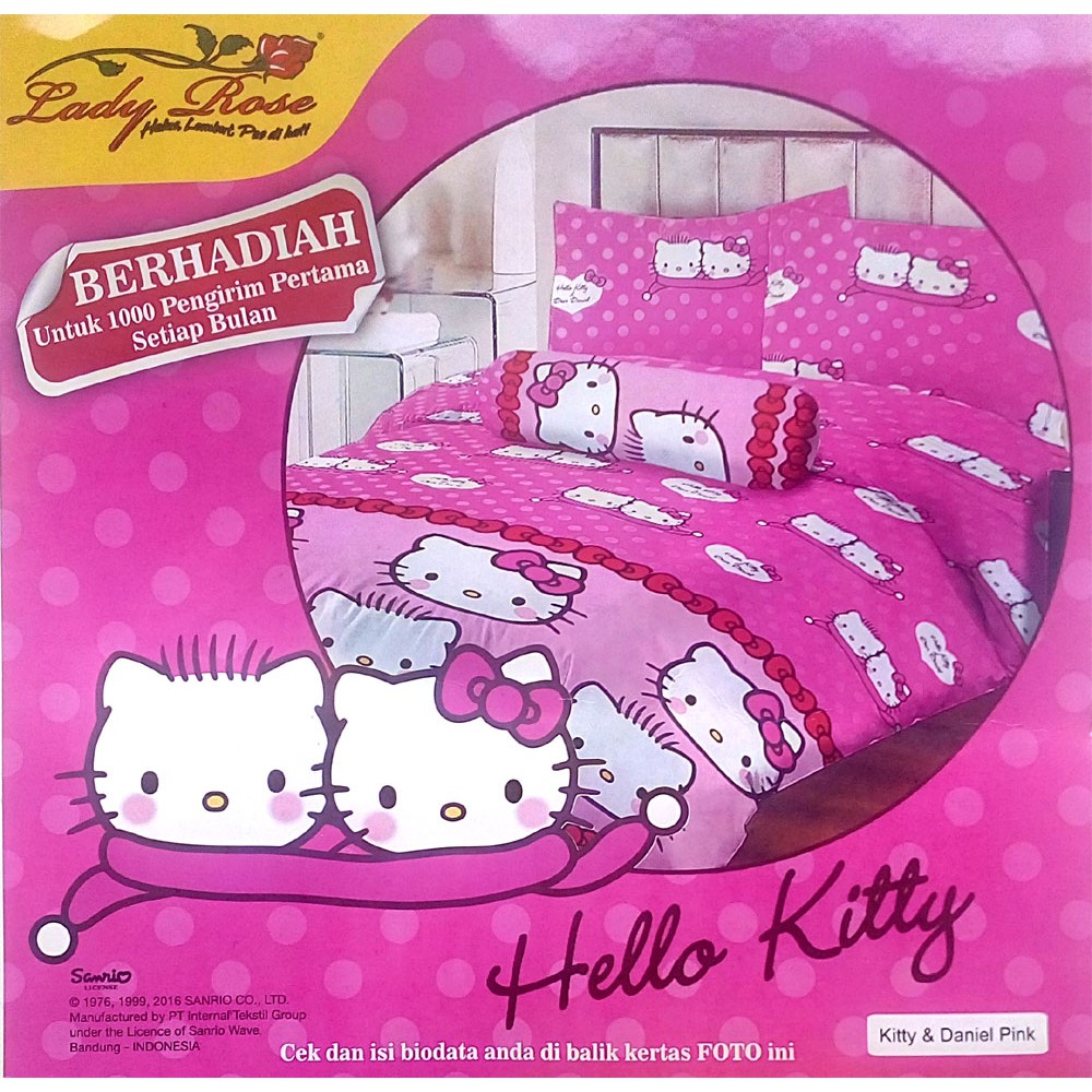 GROSIR SPREI  MURAH SEPREI LADYROSE 3D KING 180X200 HELLO  