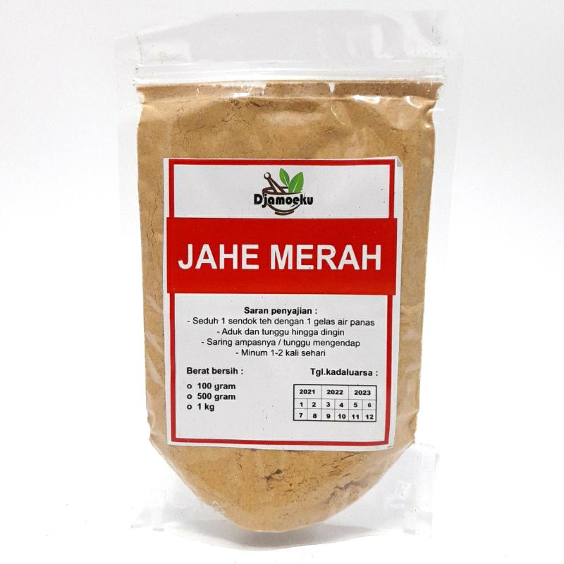 

Jahe merah bubuk 100 gram asli murni tanpa campuran gula