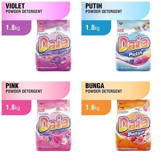Daia 1.8 kg Putih Pink Violet Bunga 1,8 kg