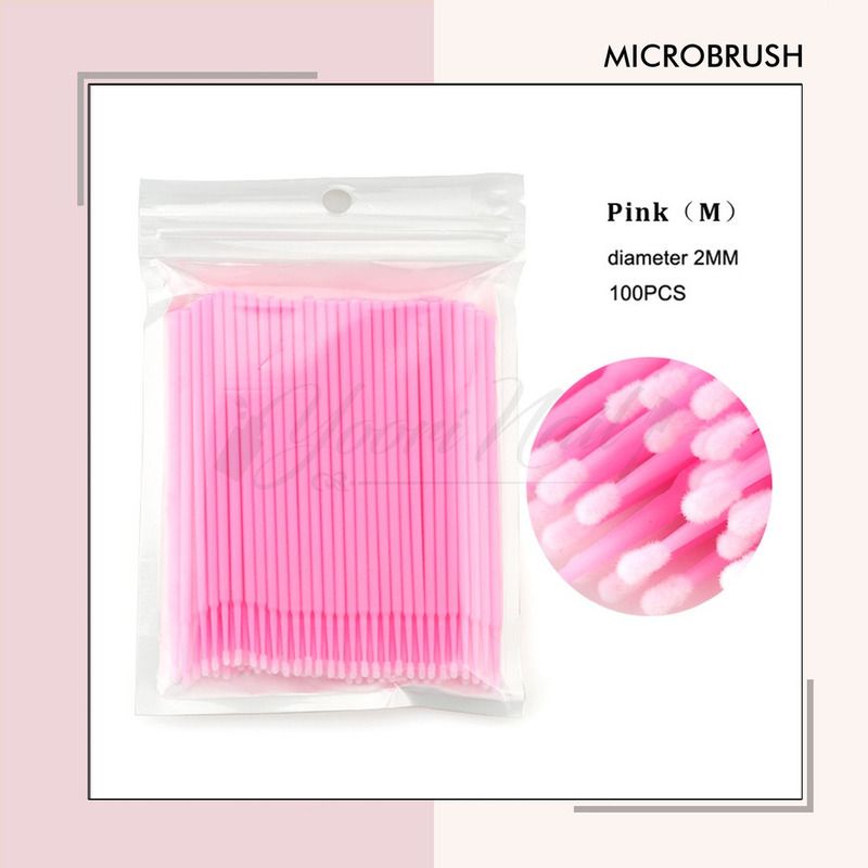 100pcs Microbrush eyelash extension micro brush bulumata extens bulu mata extension