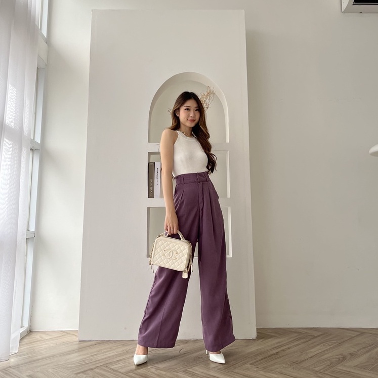 Jeju Wide Pants / Pants Highwaist Wanita