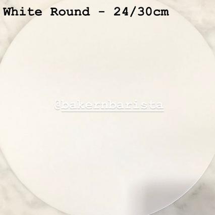 

White Cake Board Round Square / Tatakan kue bulat kotak putih premium bakernbar99 Buru Order