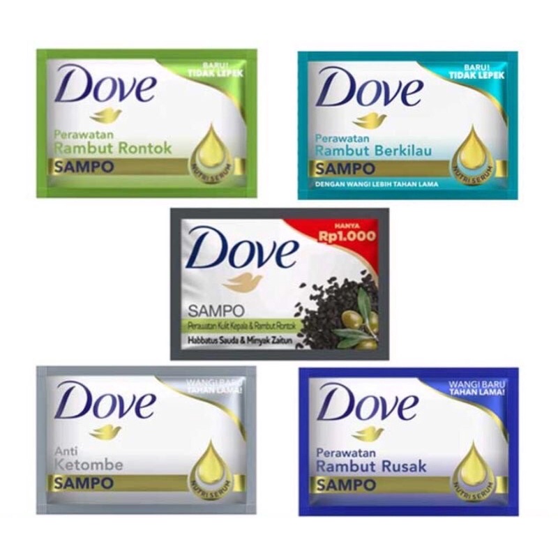 COD Shampo Sachet DOVE Sachetan 9 Ml Murah