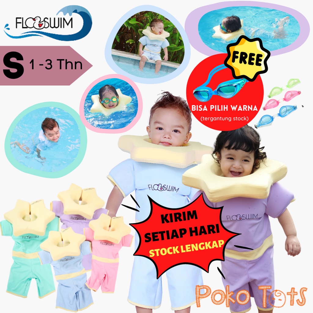 [FREE GIFT] Cuddle Me FloSwim Small (S) Baju Renang Bayi Apung Anak Cuddleme Floatsuit Flo Swim 1 2 3 tahun thn