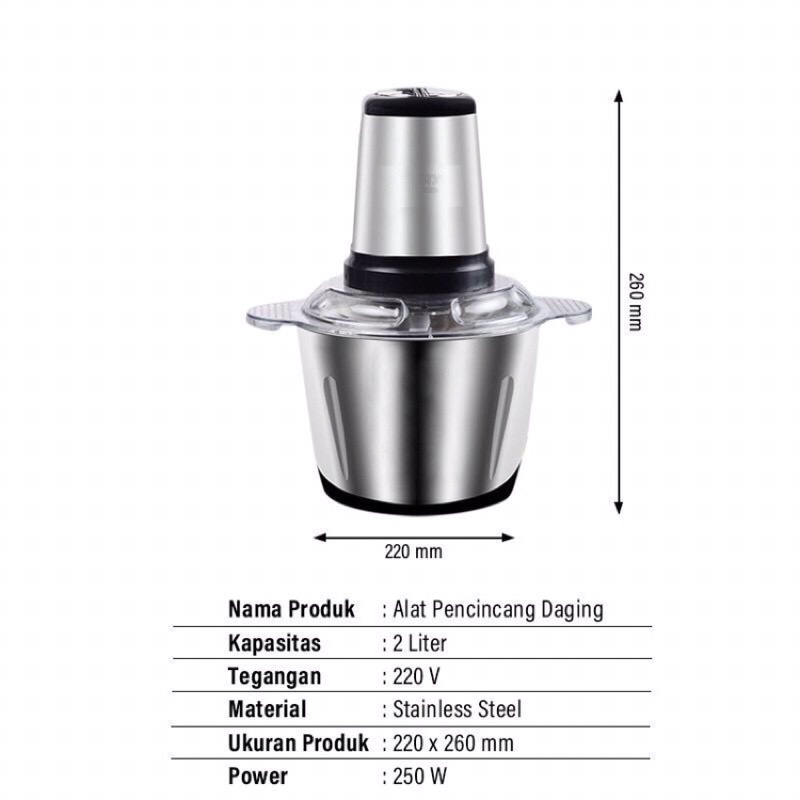 Blender Vipoo stainless steel / Chopper vipoo