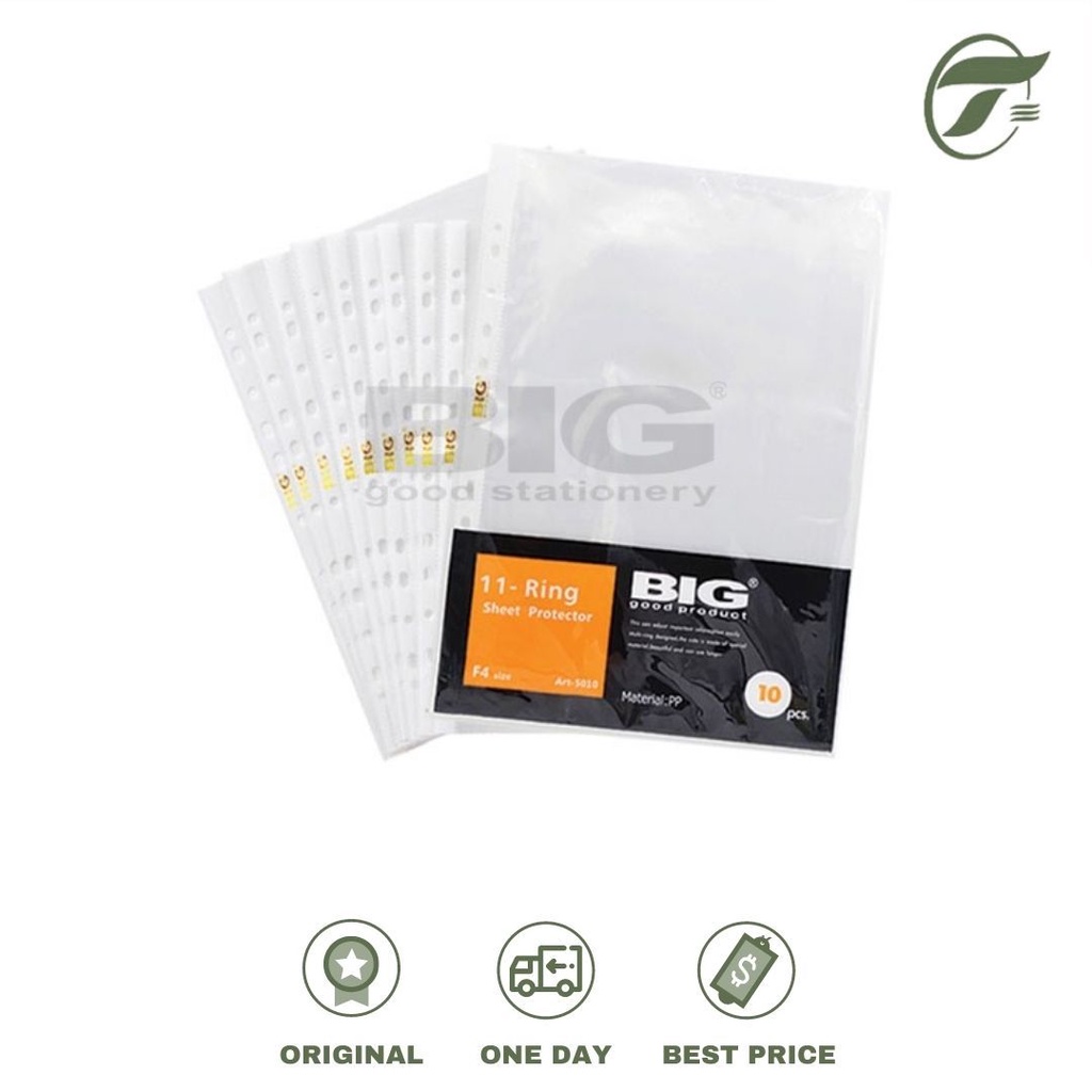

POCKET FILE SHEET PROTECTOR F4 11-RING 5010 10PCS/PACK BIG