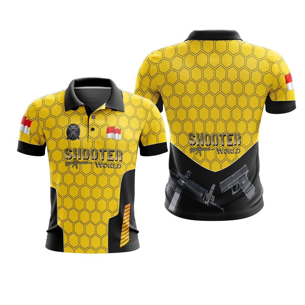 2Season5 | Tshirt Kaos Wangki Polo Kerah Tembak Reaksi Perbakin Airsoftgun Glock Art 01