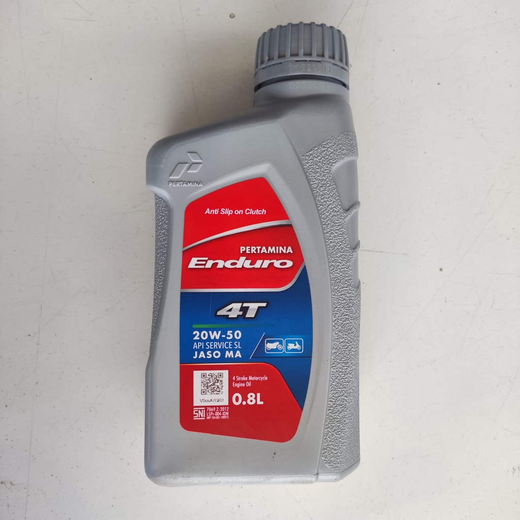 Oli Pertamina Enduro 4T 20W50 0.8L Anti Slip Kopling