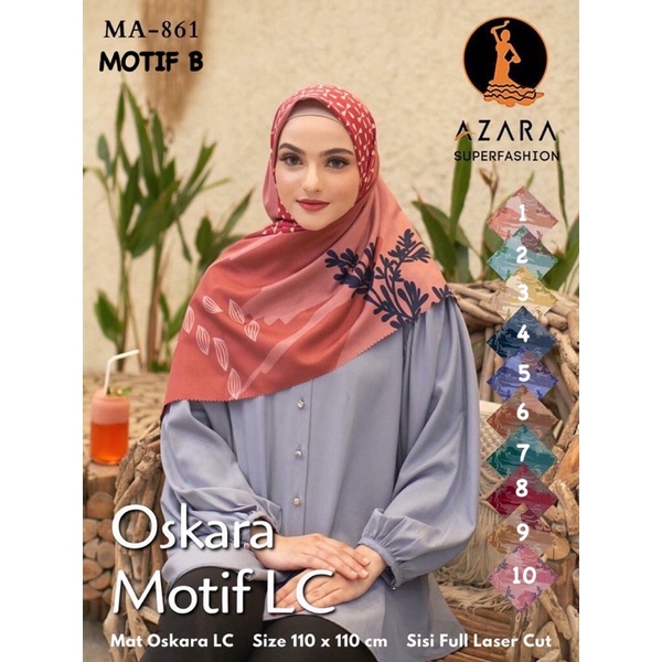 [PART 1] HIJAB SEGIEMPAT OSKARA LC MOTIF