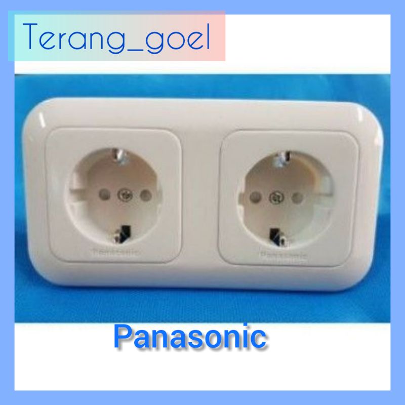 Stop Kontak Ganda Panasonic CP Tanam / Colokan Double / Double Socket CP Panasonic