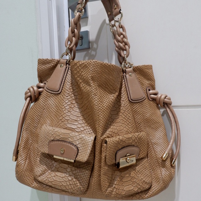 [Preloved] Tas Coach Ori Limited Edition Snakeskin Leather Kulit Tote Bag Authentic Asli