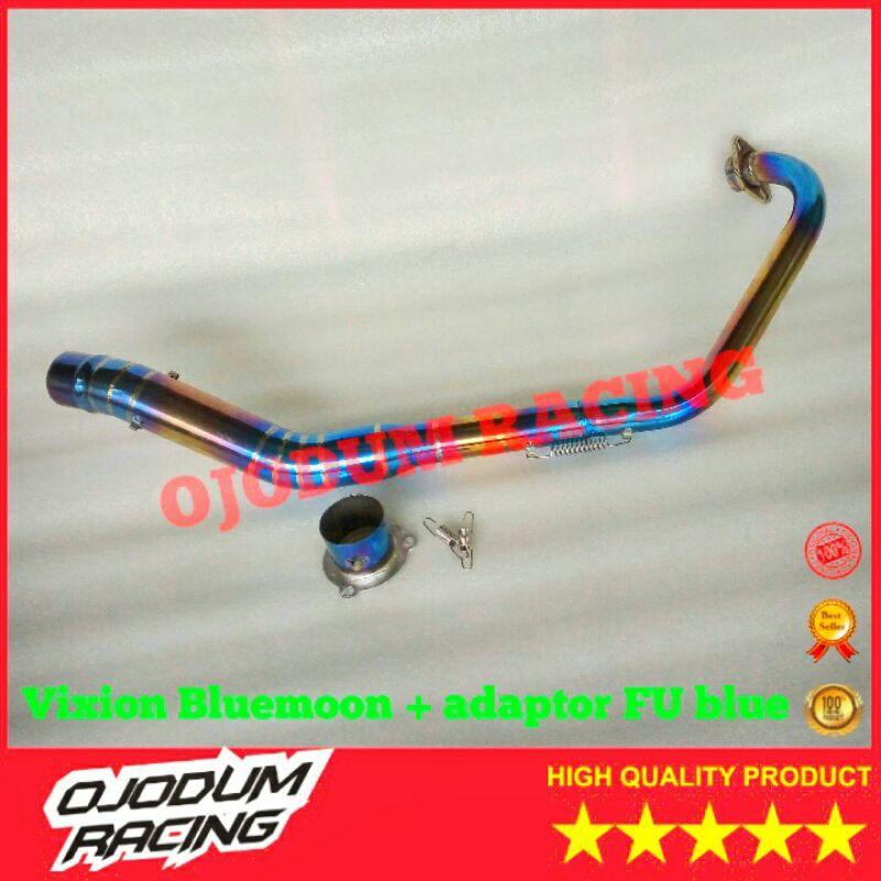 pipa leher knalpot racing vixion old nvl nva bluemoon plus adaptor fu