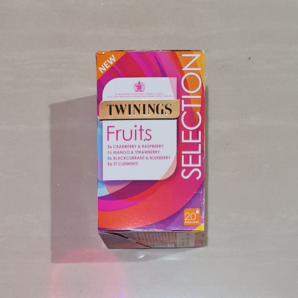 Teh Twinings Tea Fruit Selection Mixed Multipack of 20 Tea Bags