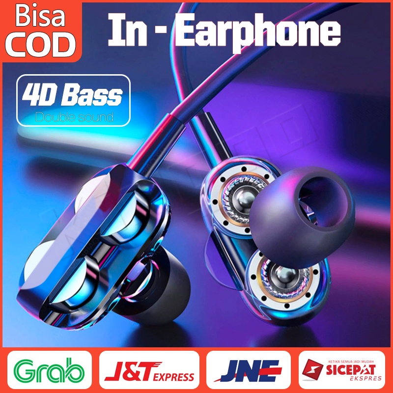 Headset Gaming Sport Music 4D Surround Stereo Bass Hifi dengan Mic Earphone Headphone Gaming