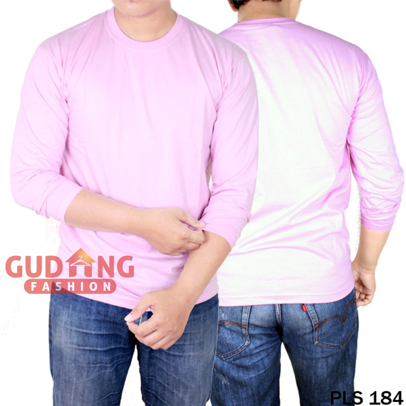 Atasan Kasual Kaos Polos Panjang Pria PLS 184