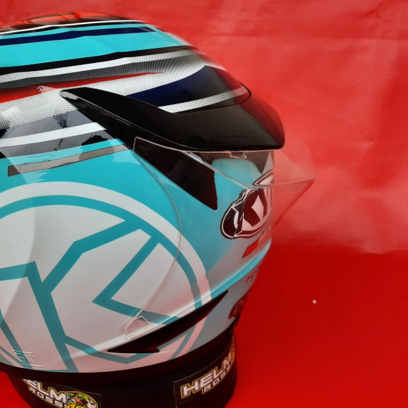 Spoiler Helm KYT R10 R 10 Model 3D Hitam Dan Bening Winglet Variasi Helm KYT