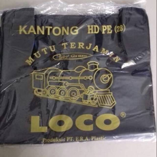 KANTONG PLASTIK LOKO HITAM TEBAL UKURAN 28