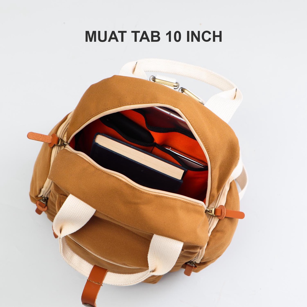 Tas Ransel Wanita Mini Backpack Bahan Kanvas - Virgil Mokamula