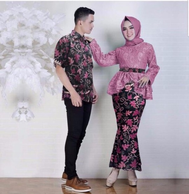 JC RESTOCK Cp annisa / Couple batik bella / Baju pasangan kebaya batik (ada 6 warna)