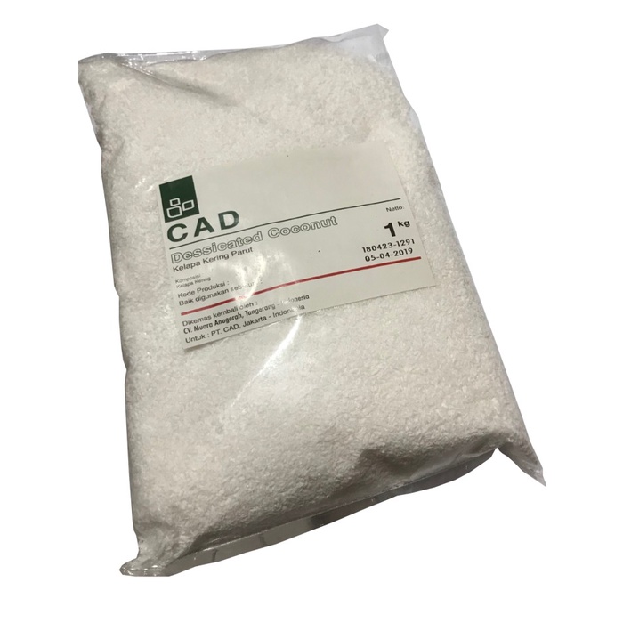

MURAH Dessicated / Desicated Coconut ( Kelapa Parut Kering) kemasan 1 kg