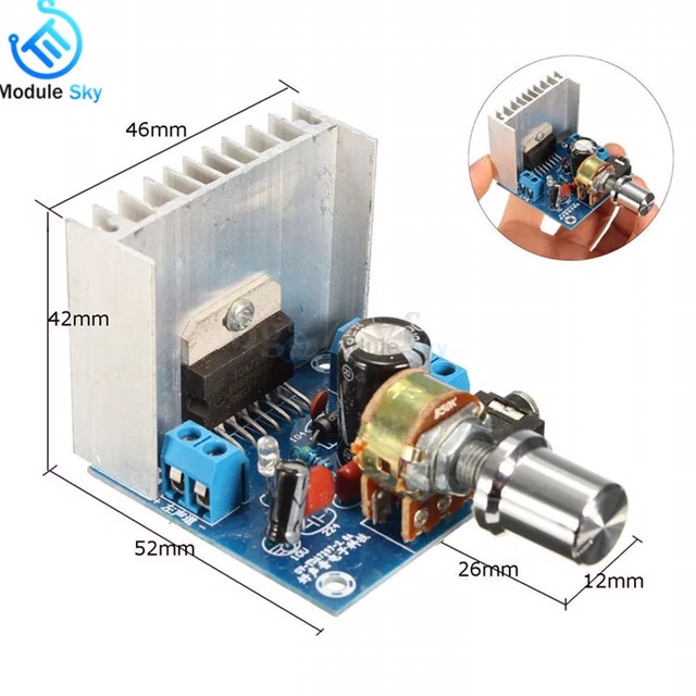 Audio Amplifier TDA7297 Versi B DC 9-15V 15W x2 Stereo dual Channel 15W + 15W