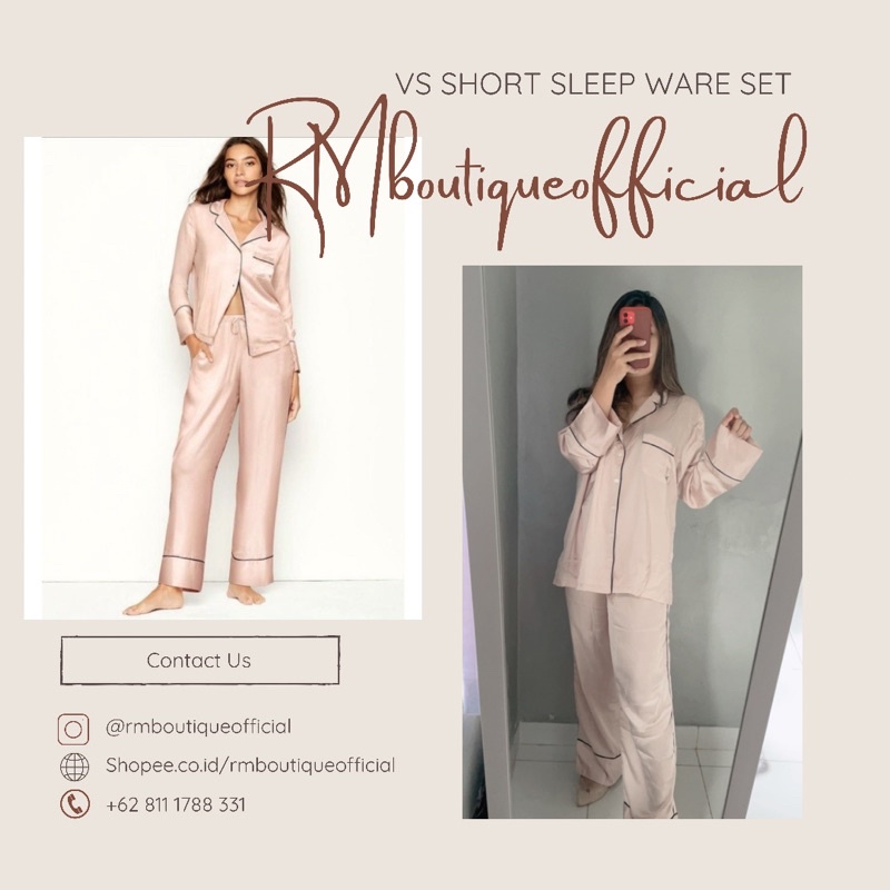 VS Long Sleepware Pink Set