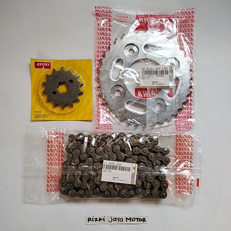 Gir set gear paket karisma supra x 125 Aspira