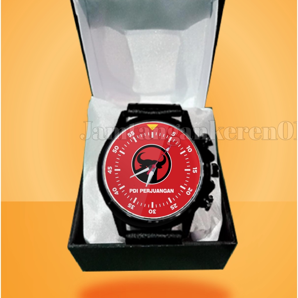 JAM TANGAN PARTAI PDIP PDI PERJUANGAN CUSTOM KEREN TERMURAH