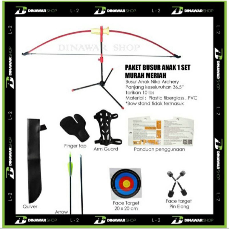 Busur Panah Anak Nika satu set Busur Panah Anak Nika satu set