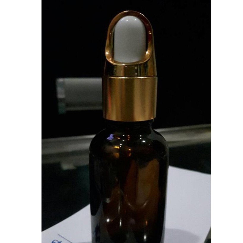 Botol 30 Ml Kaca Coklat Tebal Pipet Gold